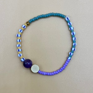 Pearl bracelet/ colorful bracelet / colorful bracelet with natural stone and brass