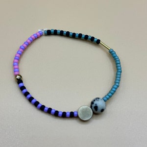 Pearl bracelet/ colorful bracelet / colorful bracelet with natural stone and brass