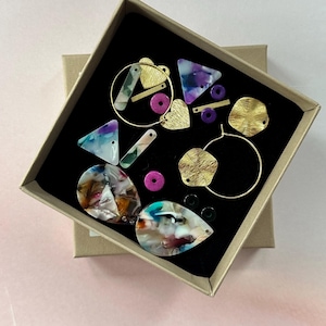 Hoop earrings / DIY hoop earrings SET / colorful hoop earrings
