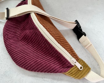 Corduroy bum bag/hip bag