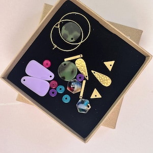 Hoop earrings / DIY hoop earrings SET / colorful hoop earrings