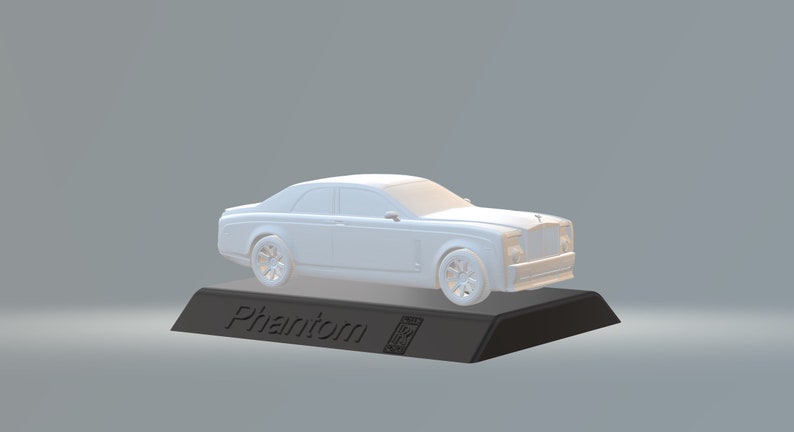 Design For 3D Printers 3D Model Custom 3D Printing Rolls Royce Phantom 3D Model Rolls Royce Printing Model With Display Stand 3D Cars
