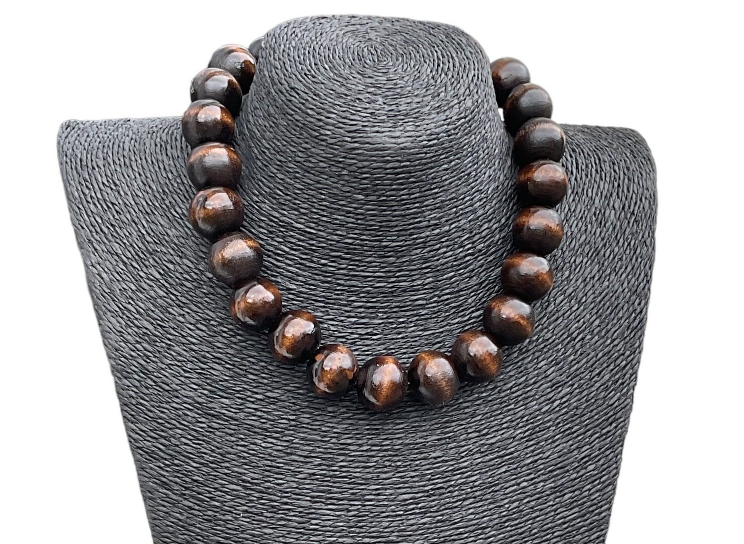 Brown Wood Necklace Paparazzi Catalina Coastin Black Paparazzi