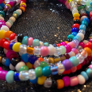 Stackable Anklet - Stretchy Multi Colour Beaded Anklet - Elastic Anklet