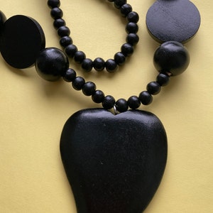 Handmade | Jewelry | Vintage Wood Style Boho 4 Strand Beaded Necklace