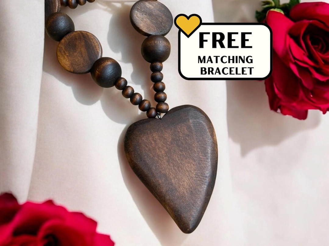 BohoCoho 70's Retro Style Wooden 4-Strand Long Statement Necklace | Multi-Colored | 98cm