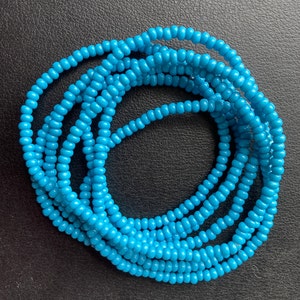 Dark Turquoise Seed Bead Elastic Stretchy Anklet Ankle Bracelet Beach Jewellery image 2