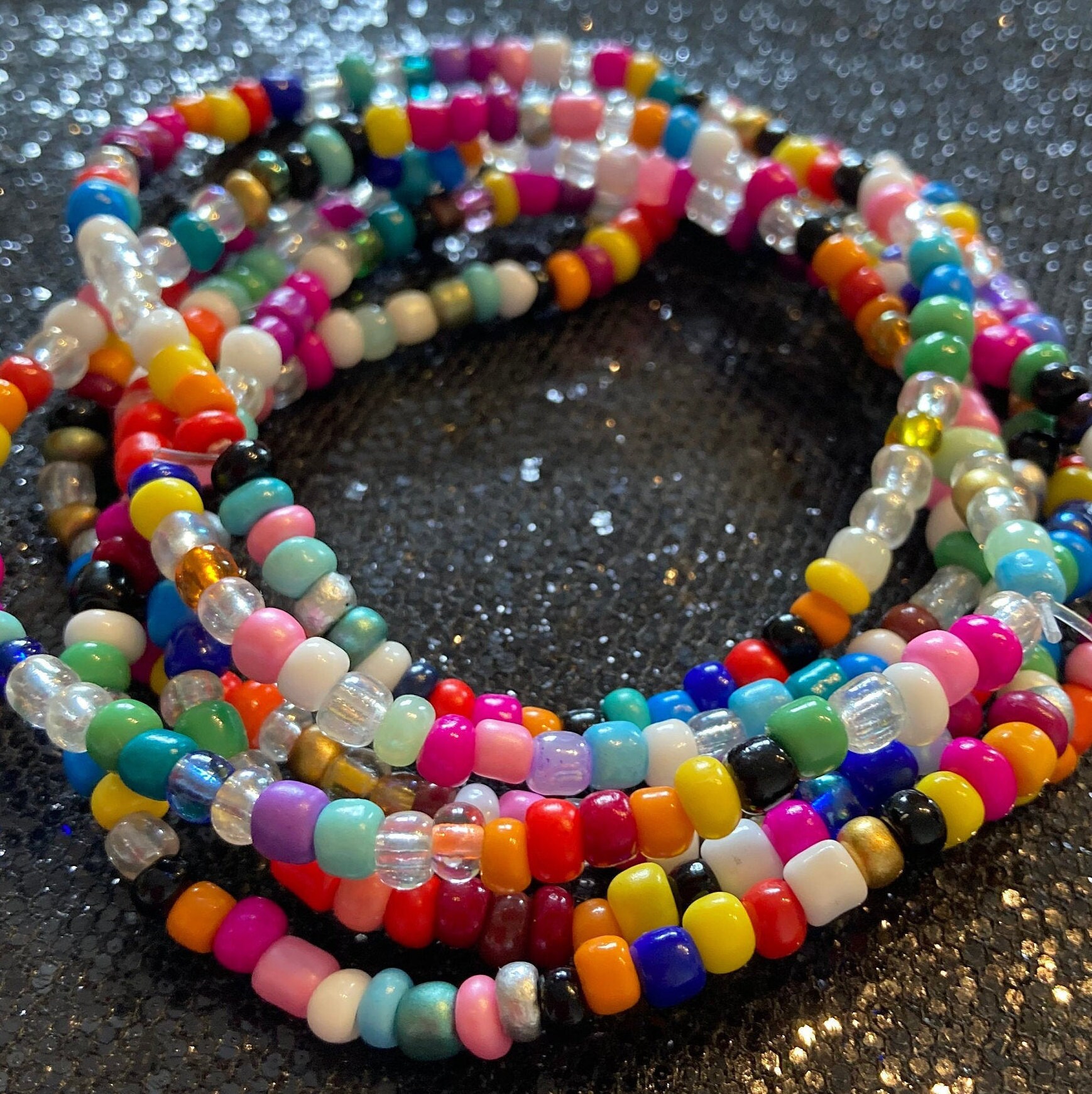 Stackable Anklet Stretchy Multi Colour Beaded Anklet - Etsy UK