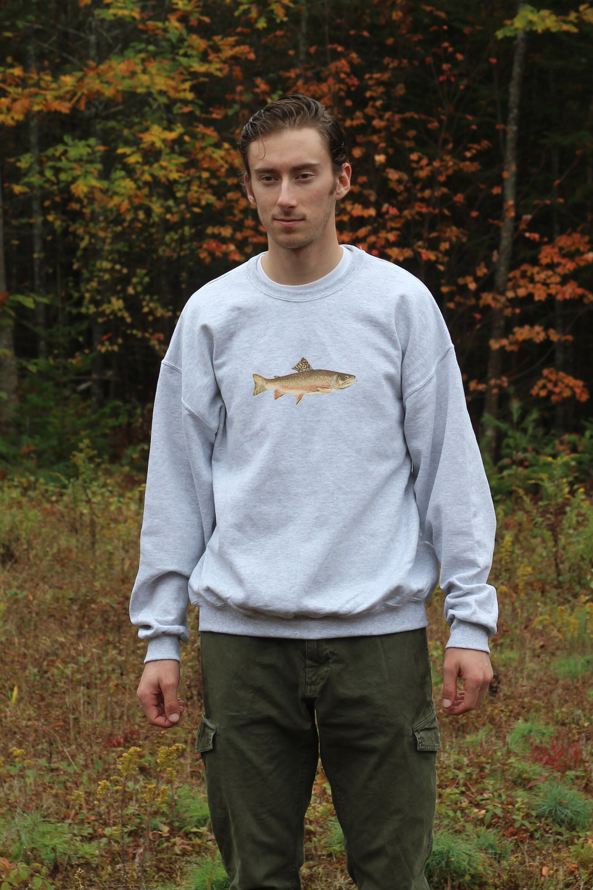 Brook Trout Sweatshirt Vintage Fishing Zoological Etsy