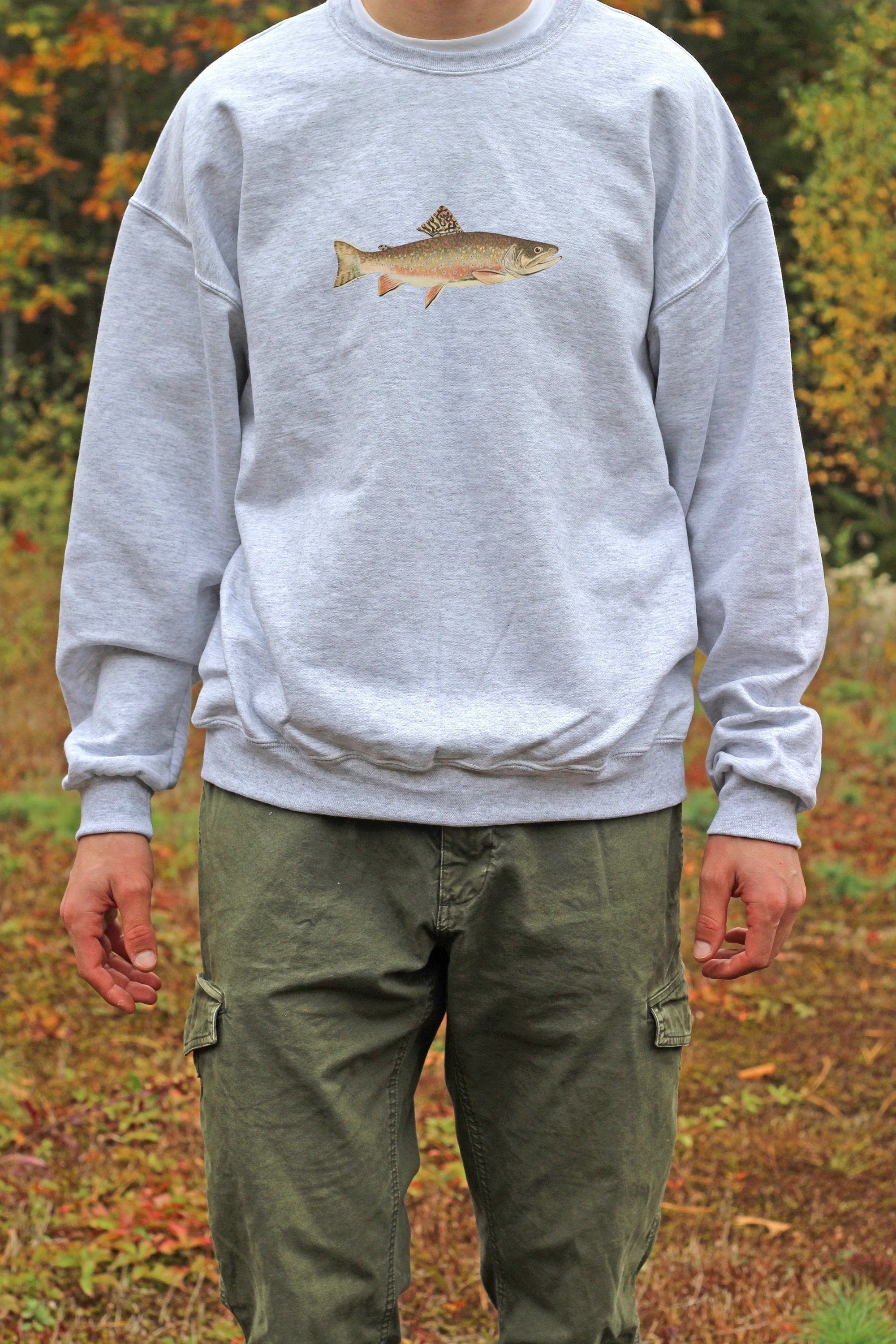 Brook Trout Sweatshirt Vintage Fishing Zoological Etsy
