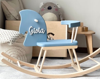 Rocking Horse, Personalized Rocking Horse, Toddler Horse Toy, Wooden Horse Toy, Wooden Toy, Baby Swing, Montessori Toys, 1st Birthday Gift