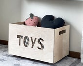 Wooden Toy Box - Modern Toy Box - Big Toy Chest - Scandinavian Style Storage Box - Nursery toy box - Toy storage - Montessori Wooden toy box