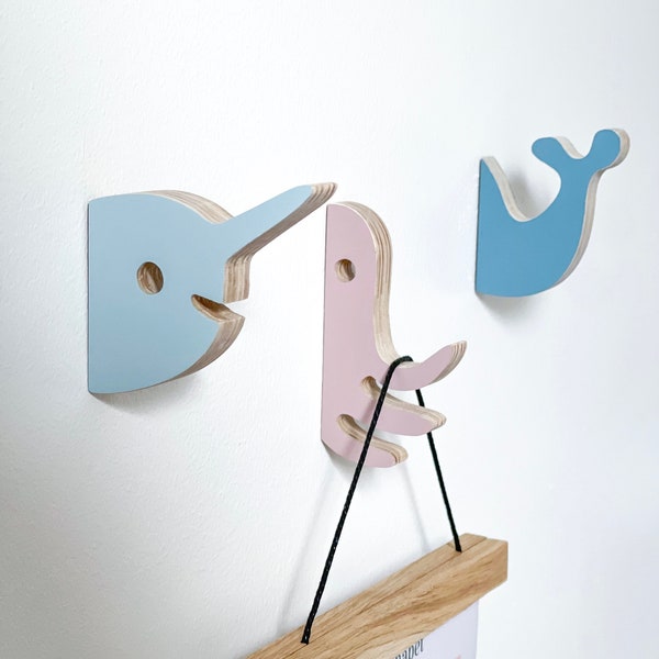 Sea Animal Wall Hooks, Wall hooks voor kinderkamer, Sea Wall Decor, Decoratieve Animal Hooks, Nursery Wall Hooks, Kids Coat Hooks, Verjaardagscadeau