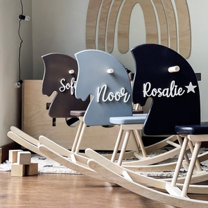 Personalized Rocking Horse Toy, Wooden Rocking Horse Gift, Montessori Rocker, Horse Toy for Kids, Horse Swing, Wood Horse Personalized Horse image 1