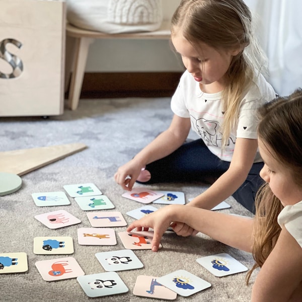 Memory-Spiel-Karten, passende Karten, Tier-Memory-Spiel, Kleinkind Spielzeug, Lernspielzeug, Montessori-Spielzeug, Memory-Flash-Karten, 1.