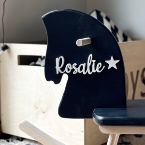 Personalized Rocking Horse Toy, Wooden Rocking Horse Gift, Montessori Rocker, Horse Toy for Kids, Horse Swing, Wood Horse Personalized Horse image 3