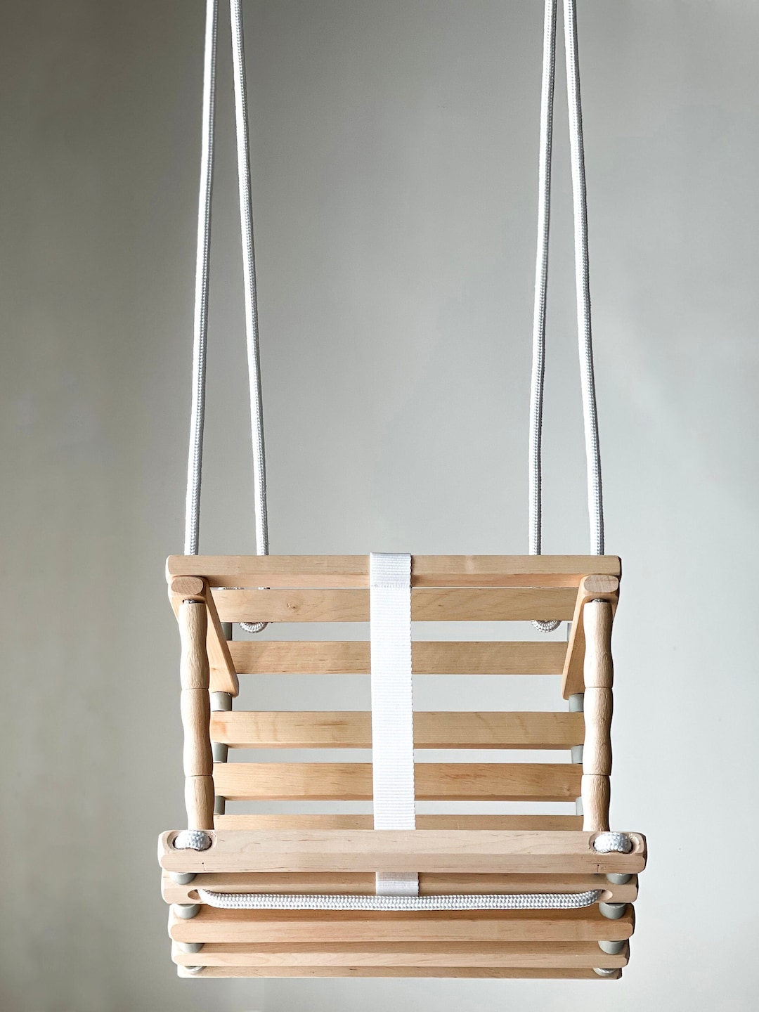 Baby Wooden Swing Toddler Swing Wooden Tree Swing White Swing for Baby Solid Wood Swing for Indoor or Outdoors Garden Toddler Swing Etsy