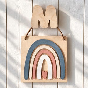 Personalized Wooden Letter Wall Hooks, Custom Alphabet Coat Hooks, Kids Room Decor, Nursery Wall Hooks