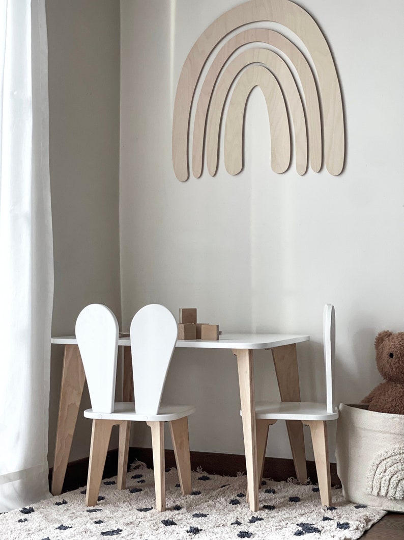 Rainbow Wooden Wall Decor Rainbow Wooden Sign Nursery Wall Etsy