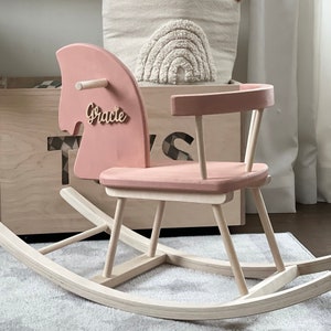 Rocking Horse, Personalised Rocking Horse, Wooden Horse Toy, Girl Rocking Horse, Classic Rocking Horse, Toddler Rocking Horse Toy Baby Swing