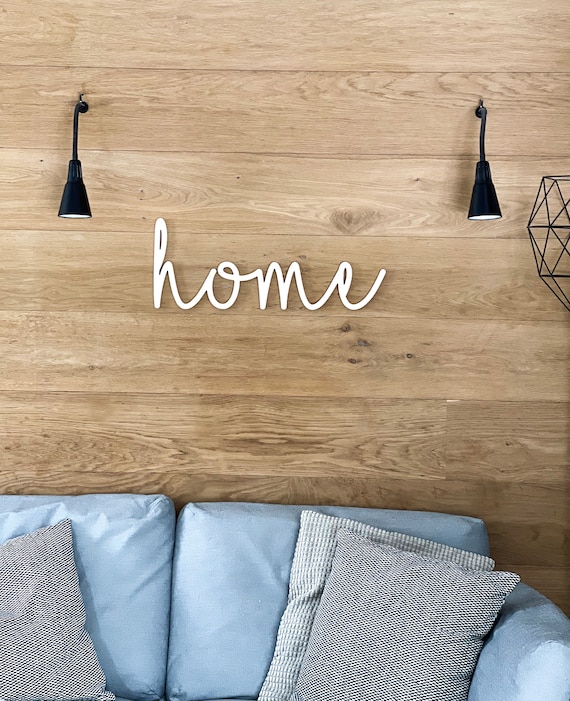 Home Wooden Sign - Wooden Wall Decor - Wooden Wall Plaque - Living Room Decor - Wood Wall Decoration