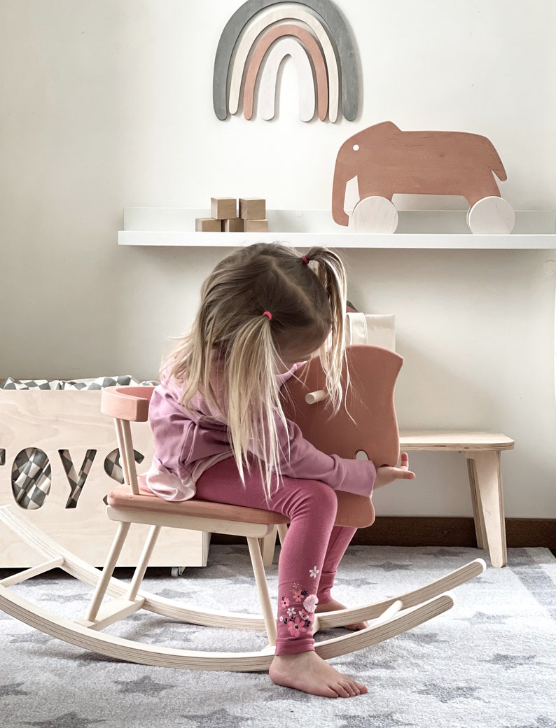 Personalised Wooden Rocking Horse - the perfect swing-toy to develop fine and gross motor skills.