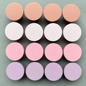 Colorful Wooden Knobs for Kids Room | Matte Round Drawer Pulls, Nursery Cabinet Handles, Girl’s Room Decor, Fun Furniture Accessories