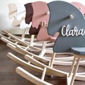 Personalised Wooden Rocking Horse Toy - Toddler Rocking Horse with a name, Rocking Horse Gift, Wooden Horse, Montessori Rocker, Horse Swing product logo