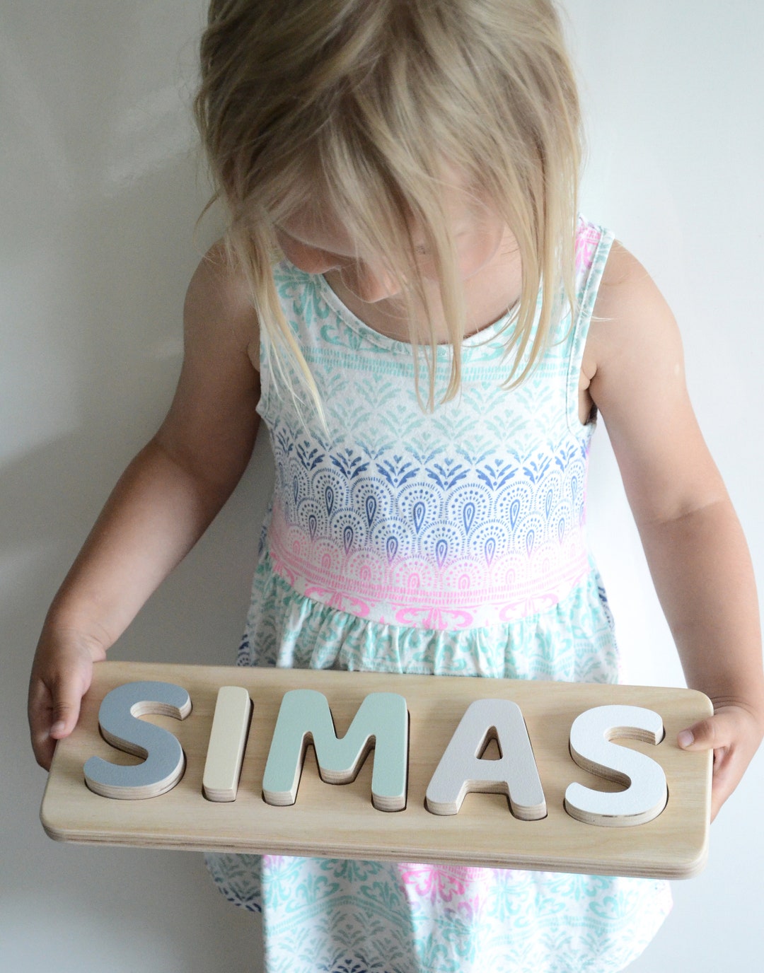 Name Frame Toy Name Puzzle - Baby Boy Gift. Busy Board - Personalized Toddler Toy ...