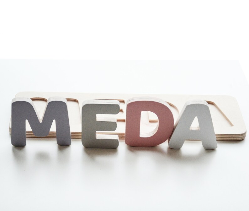 Personalized Name Puzzle Toddler Toy. Montessori Toys Baby Etsy