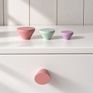 Boutons en bois colorés | Boutons de tiroir pour chambre d'enfant, poignées d'armoire pour chambre de bébé, boutons de commode, boutons de meubles colorés