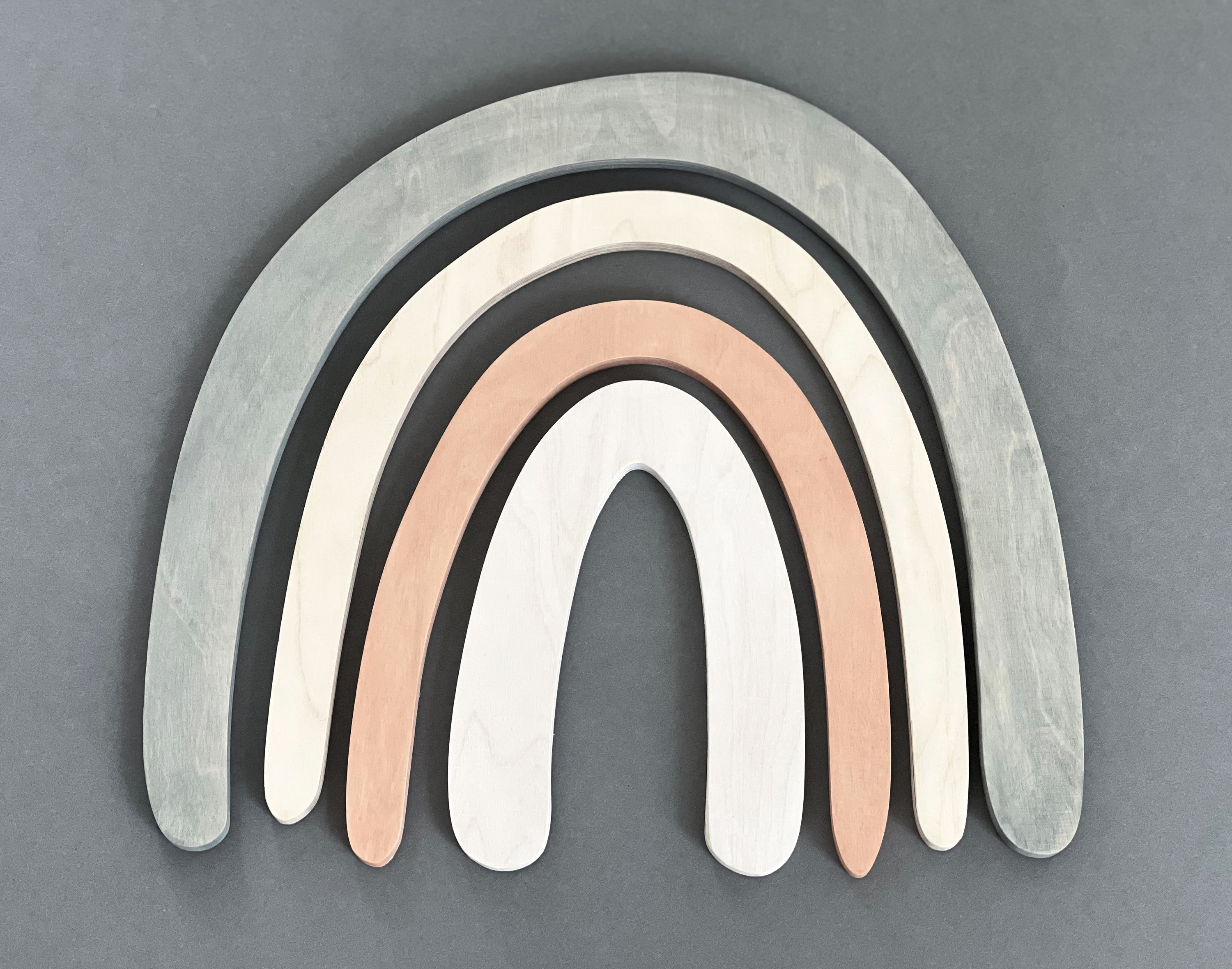 Rainbow Wooden Wall Decor - Wooden Rainbow - Rainbow Wooden Sign