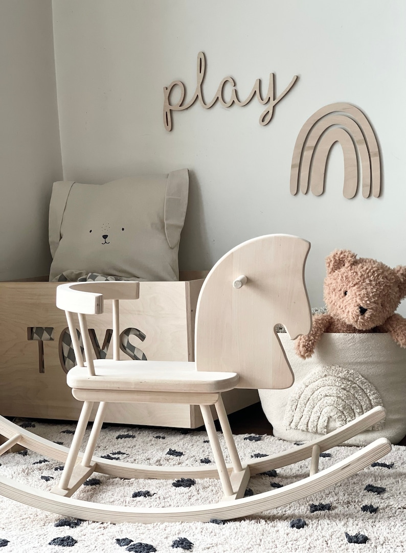 Beautiful handmade wooden Rocking Horse for your little one.