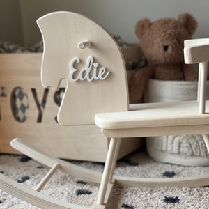 Rocking Horse, Personalized Wooden Rocking Horse, Classic Rocking Horse, Toddler Horse Toy, Wooden Horse toy, Montessori Toys, Baby Swing image 6