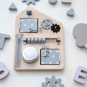 Montessori Toddler Busy Board - Educational Sensory Toy and Perfect 1st Birthday Gift, Baby and Toddler Sensory Activity Board, Fidget Toy