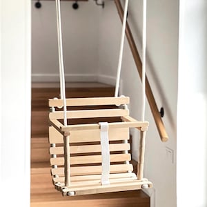 Baby wooden swing | Toddler swing, Wooden Tree Swing, Swing for baby, Solid wood Swing for Indoor or Outdoors garden, Personalized Swing set