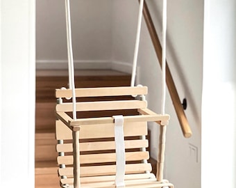 Baby wooden swing | Toddler swing, Wooden Tree Swing, Swing for baby, Solid wood Swing for Indoor or Outdoors garden, Personalized Swing set