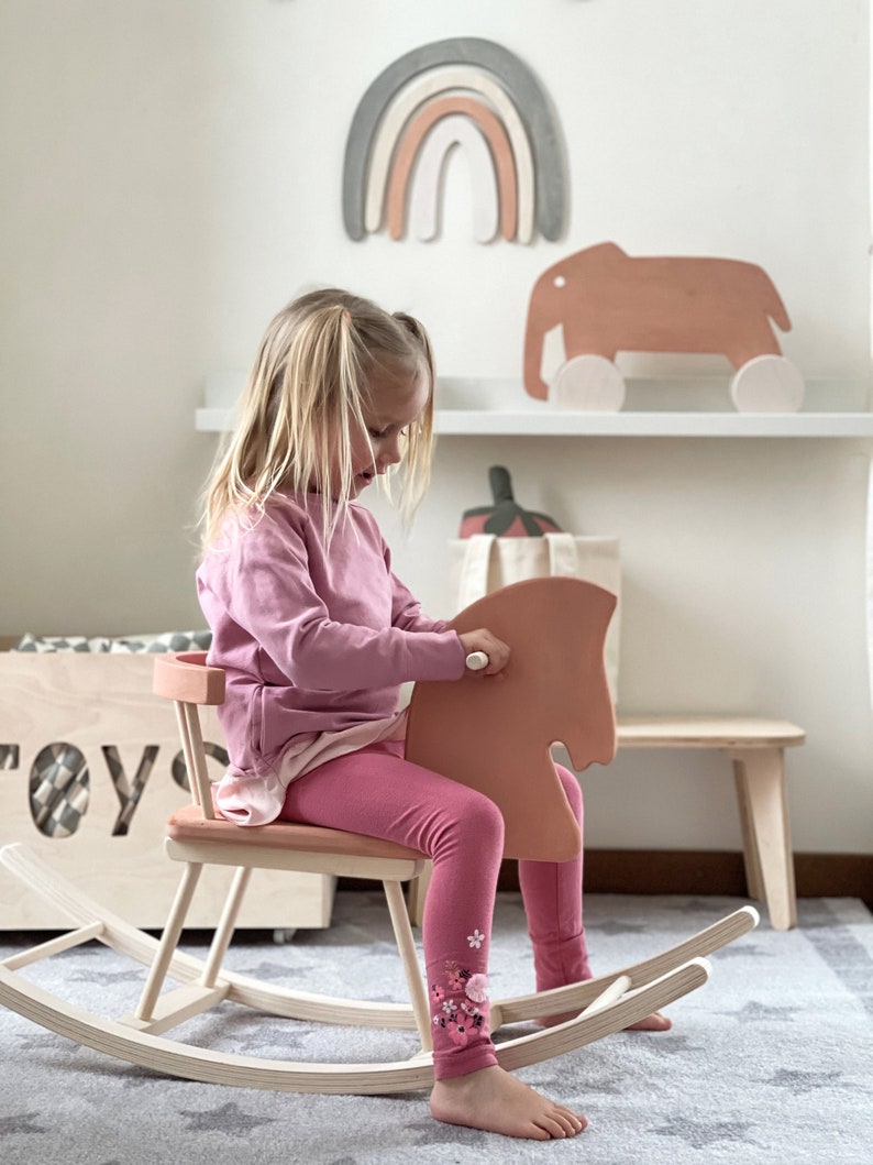 Personalised Wooden Rocking Horse - the perfect swing-toy to develop fine and gross motor skills