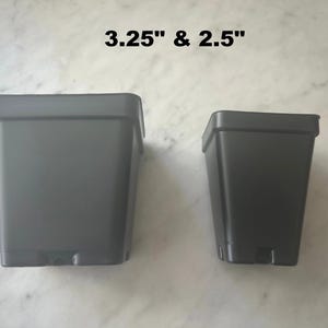 Black Square Plastic Pots - 25 Count, 2.5"-3.25", Plant Propagation & Nursery