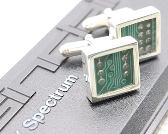 ZX Spectrum Circuit Board Cufflinks in Sterling Silver - Etsy