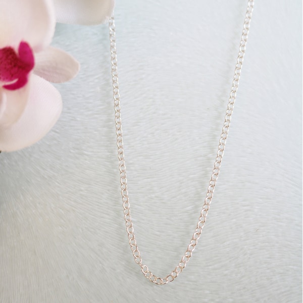 Trace Chain 30", Sterling Silver