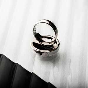 Art Deco Ring, circle in Sterling Silver 画像 2