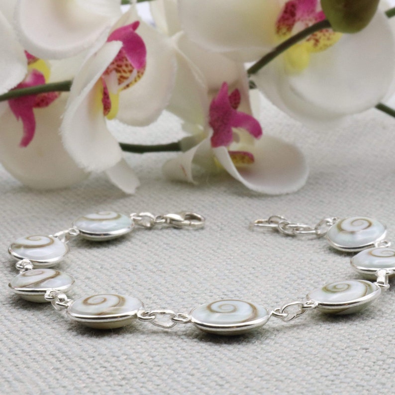 Multi Stones Sterling Silver Shiva Eye Bracelet