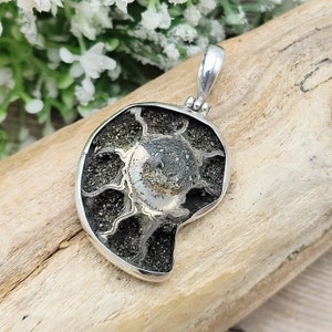 Ammonite Pendant | Pyrite | Two Options | Sterling Silver