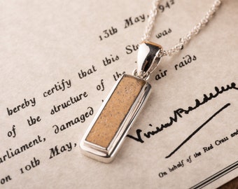 Houses of Parliament Pendant | Reclaimed Original Stone | Sterling Silver
