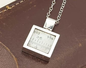 Slide Rule Pendant | Maths and Science Gift | Sterling Silver