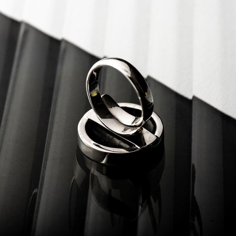 Art Deco Ring, circle in Sterling Silver 画像 3