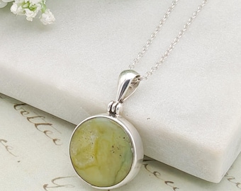Isle of Skye Marble Pendant | Scottish Gift | 15mm Circular Stone | Sterling Silver