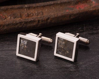 Spitfire Cufflinks | Made from Genuine Spitfire parts | WW2 Cuff Links | Sterling Silver