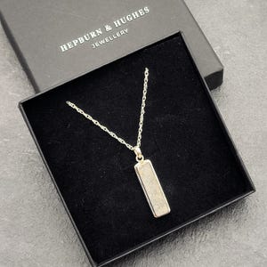 Hepburn and Hughes Lancaster Bomber Pendant | WW2 Aviation Gift | Rectangle | Sterling Silver